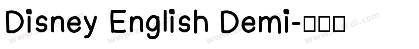 Disney English Demi字体转换